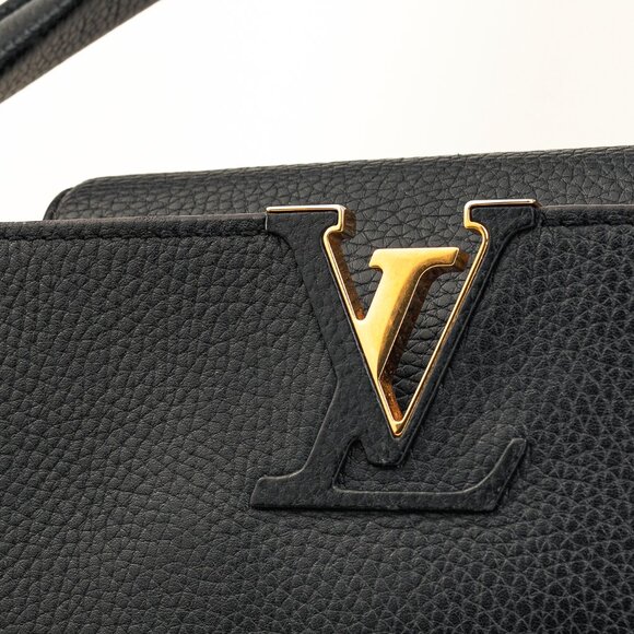 Louis Vuitton Capucines MM Black Taurillon Leather Satchel - Picture 9 of 14
